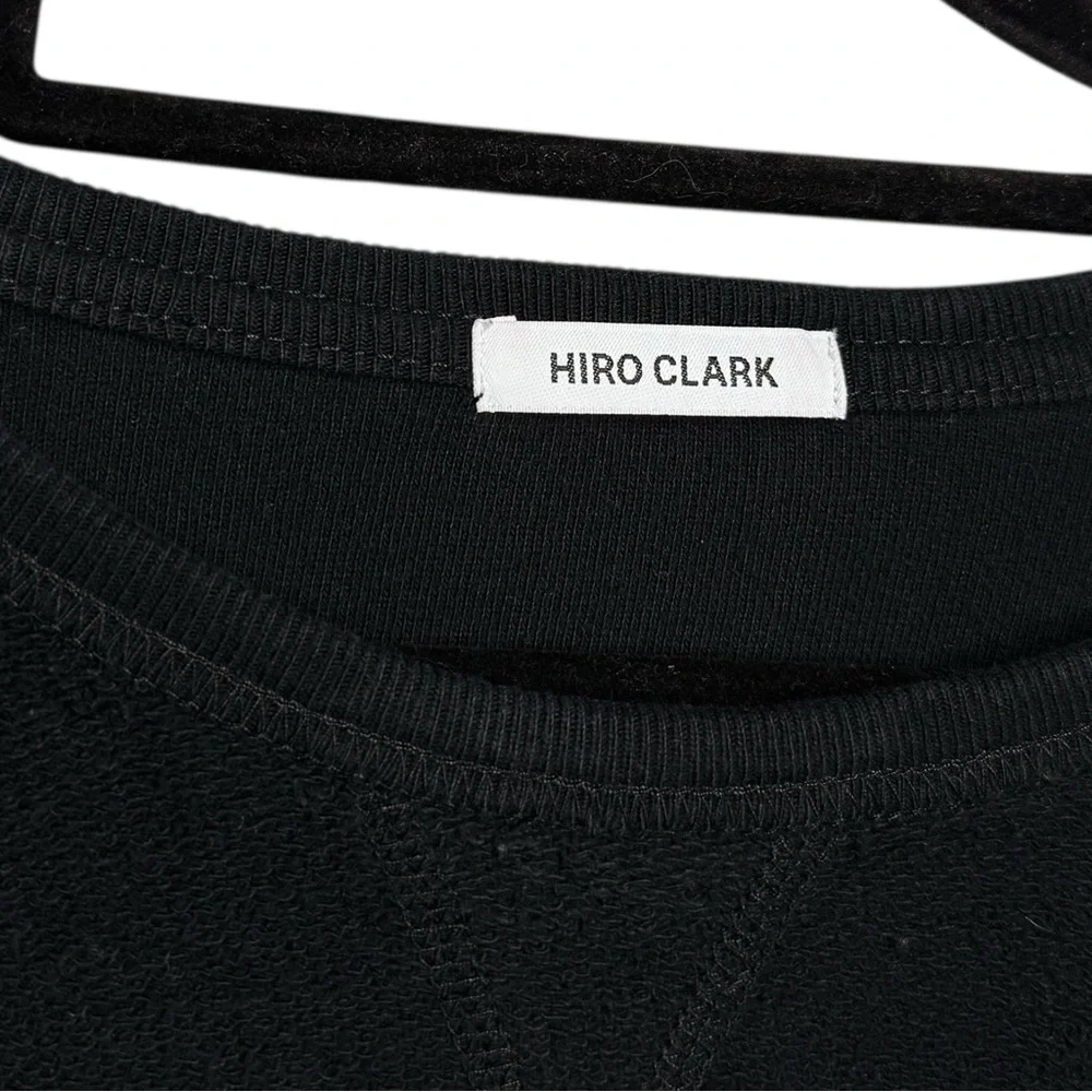 Hiro Clark Black French Terry Crew Neck Sweatshirt - Large